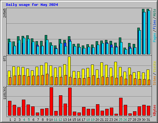 Daily usage for May 2024