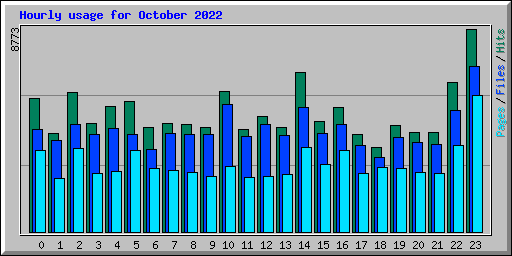 Hourly usage for October 2022