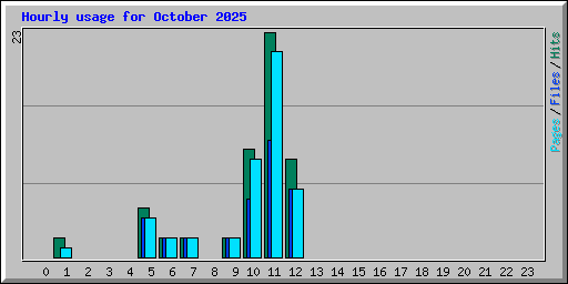 Hourly usage for October 2025