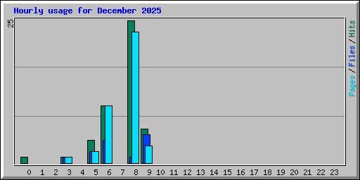 Hourly usage for December 2025